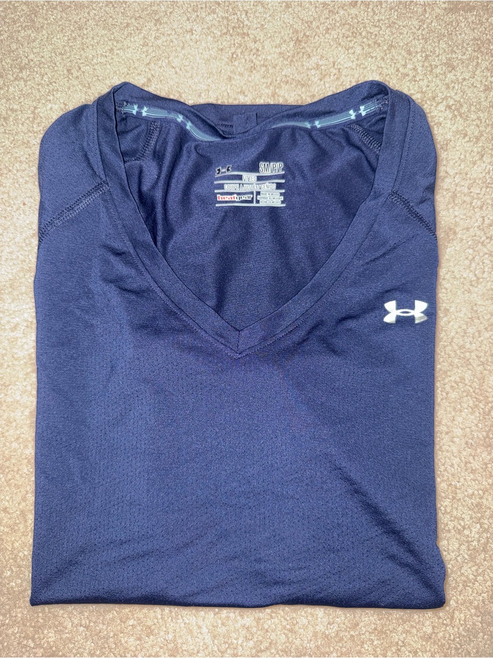 Under Armour Men's Navy V-Neck Performance Shirt